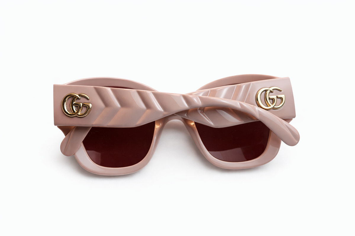 GUCCI Acetate GG Butterfly Sunglasses GG0808S in beige ladies