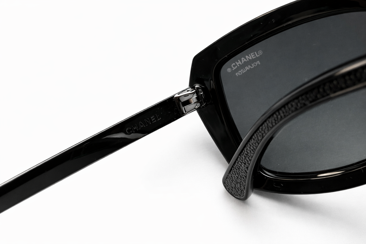 Chanel Stingray CC Polarized Sunglasses 6047-Q Black ladies