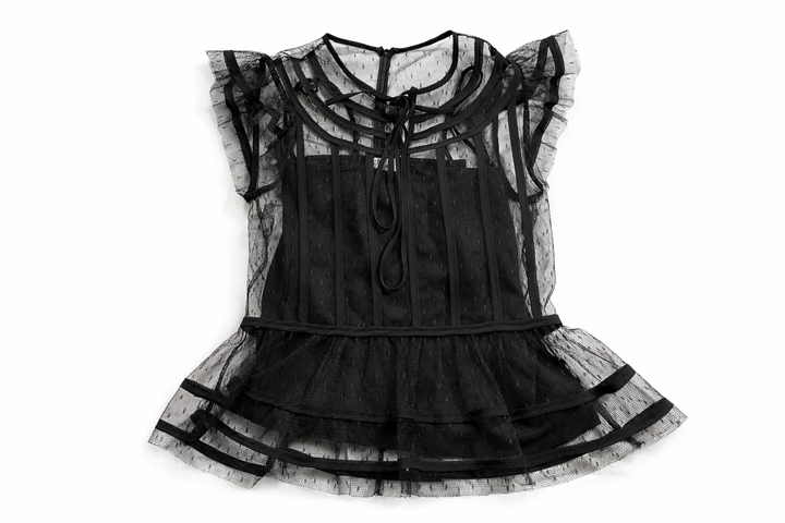 REDValentino Point d’esprit tulle blouse size S/M ladies