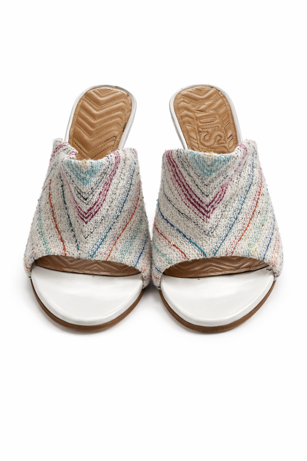 Missoni Sequined crochet-knit mules size 38 ladies