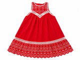 Ermanno Scervino Red Embroidered Dress size I 42 M medium ladies