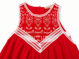 Ermanno Scervino Red Embroidered Dress size I 42 M medium ladies