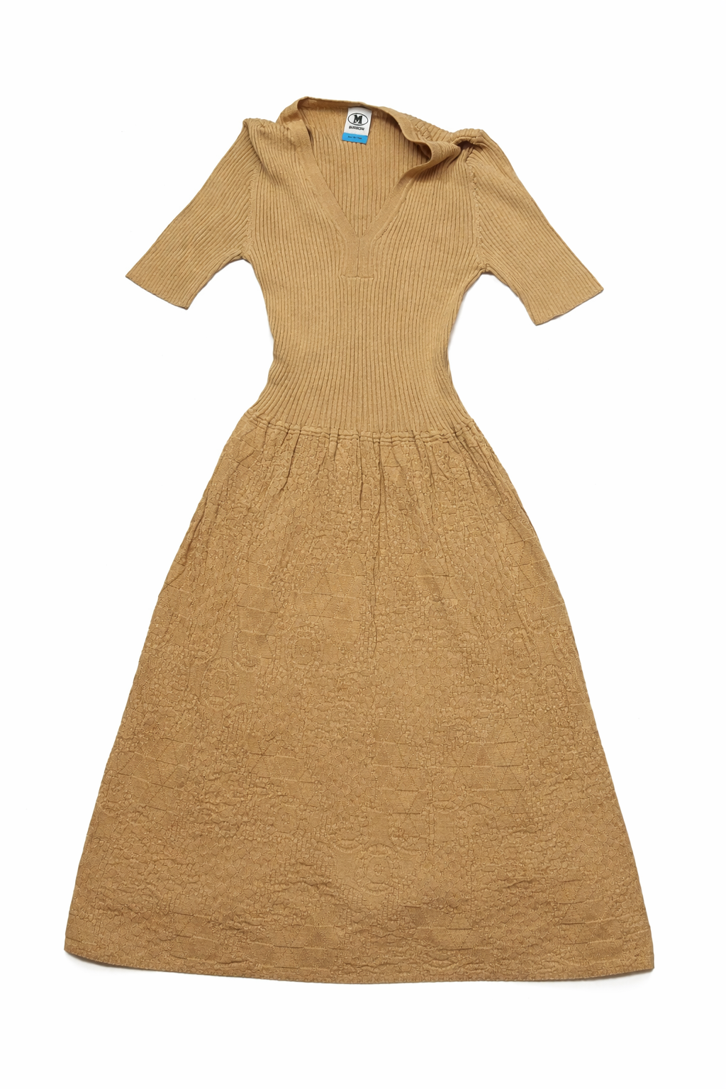 M Missoni V-neck Knit Beige dress size I 42 UK 10 US 6 ladies