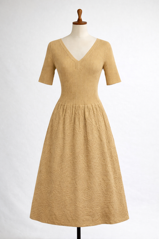 M Missoni V-neck Knit Beige dress size I 42 UK 10 US 6 ladies Afashionistastore M Missoni V-neck Knit Beige dress size I 42 UK 10 US 6 ladies Afashionistastore