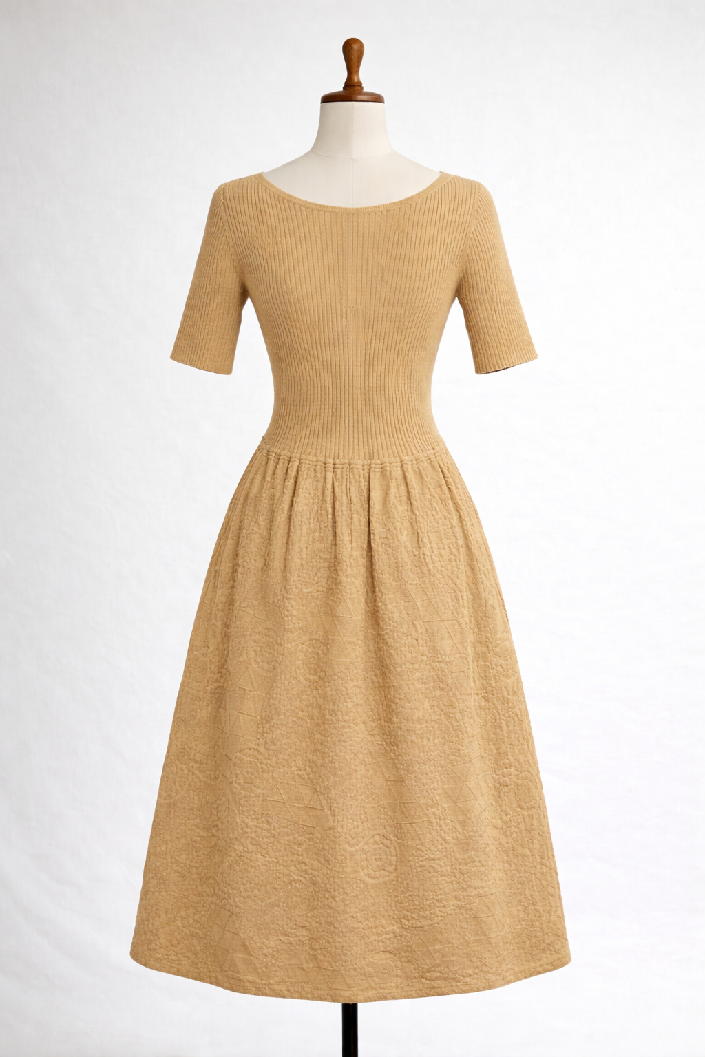M Missoni V-neck Knit Beige dress size I 42 UK 10 US 6 ladies