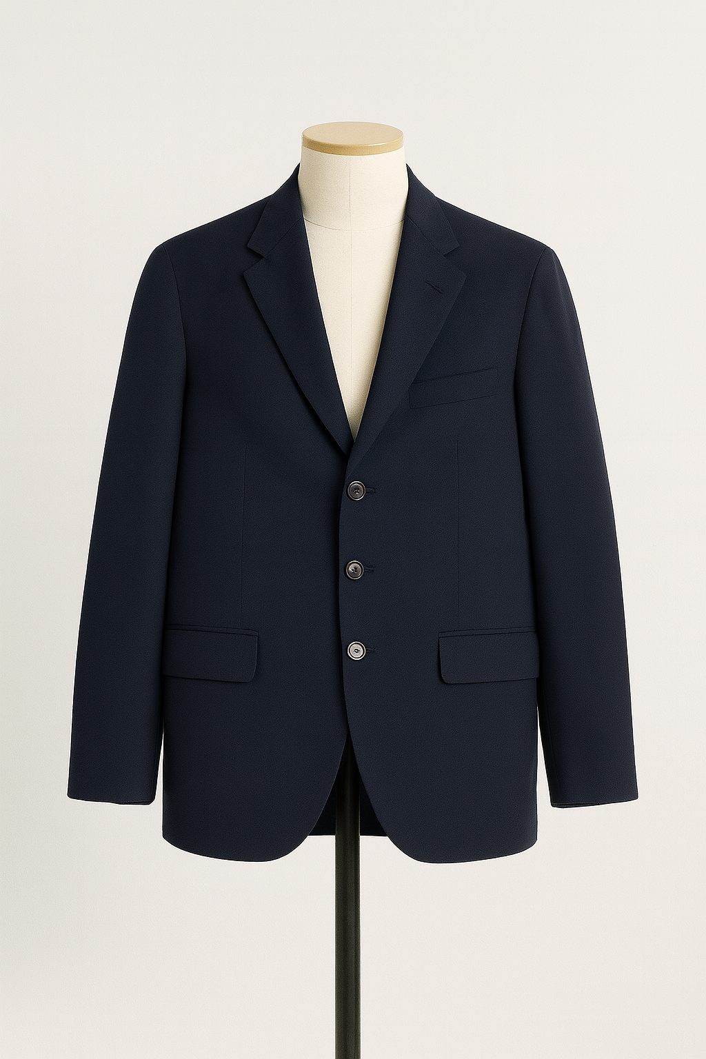 Brunello Cucinelli navy blue linen & silk suit blazer size 48 men