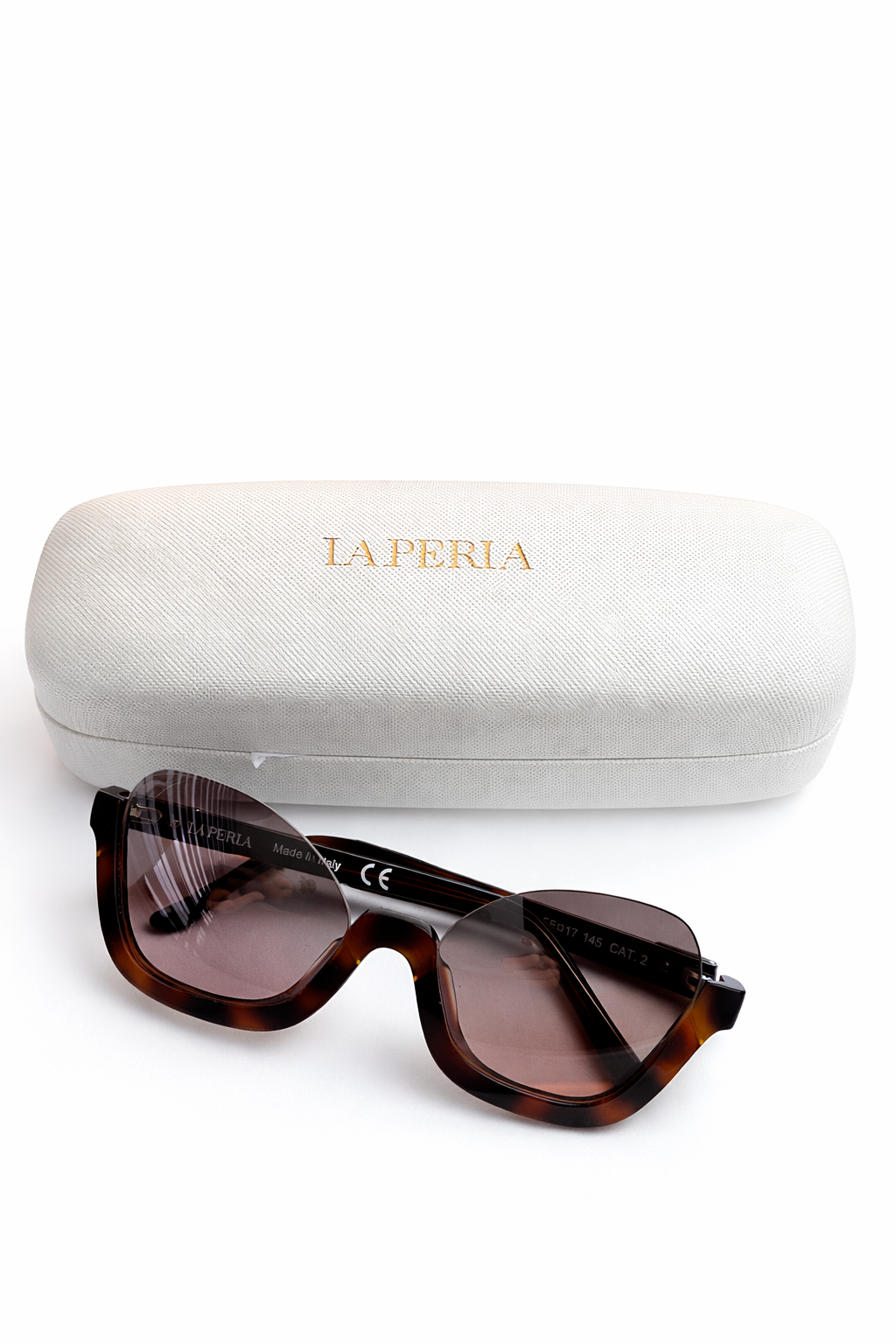 La Perla Tortoise Half Frames Sunglasses ladies