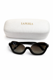 La Perla Half Frames Black Sunglasses Ladies