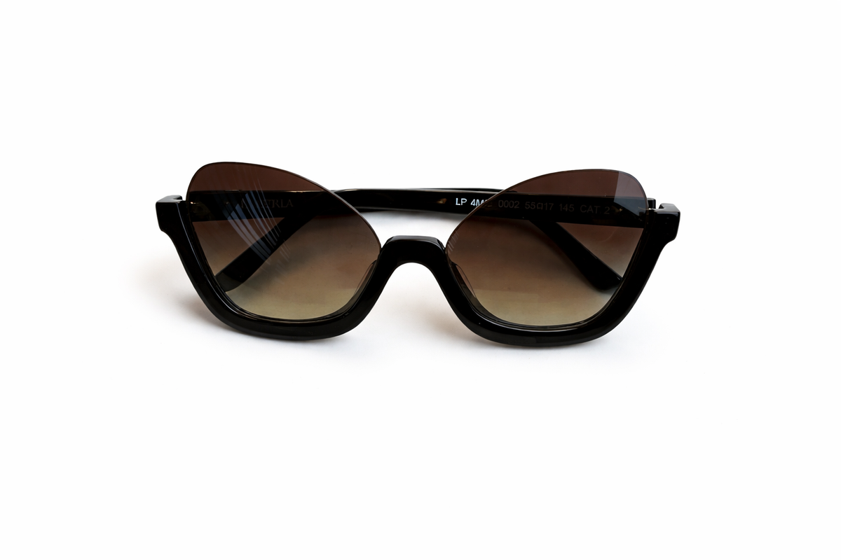 La Perla Half Frames Black Sunglasses Ladies
