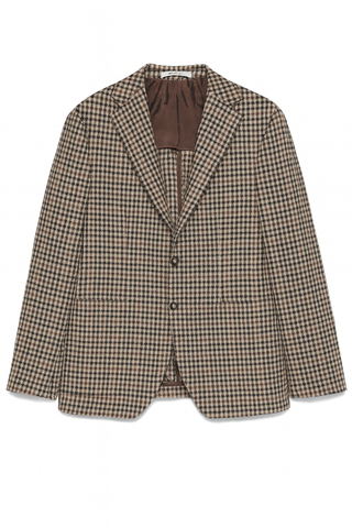 De Fursac houndstooth-pattern wool blazer jacket size 48 men