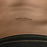 YSL Saint Laurent Lambskin Quilted Small Loulou Puffer Monogram Chain Satchel Beige Ladies