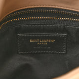 YSL Saint Laurent Lambskin Quilted Small Loulou Puffer Monogram Chain Satchel Beige Ladies