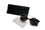 CHRISTIAN DIOR Tortoise Shell Acetate And Goldtone Metal So Real Brow Bar Sunglasses ladies