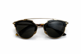 CHRISTIAN DIOR Tortoise Shell Acetate And Goldtone Metal So Real Brow Bar Sunglasses ladies