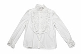 See by Chloé Button-Up Ruffle Bib Shirt Size M medium ladies
