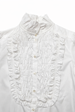 See by Chloé Button-Up Ruffle Bib Shirt Size M medium ladies