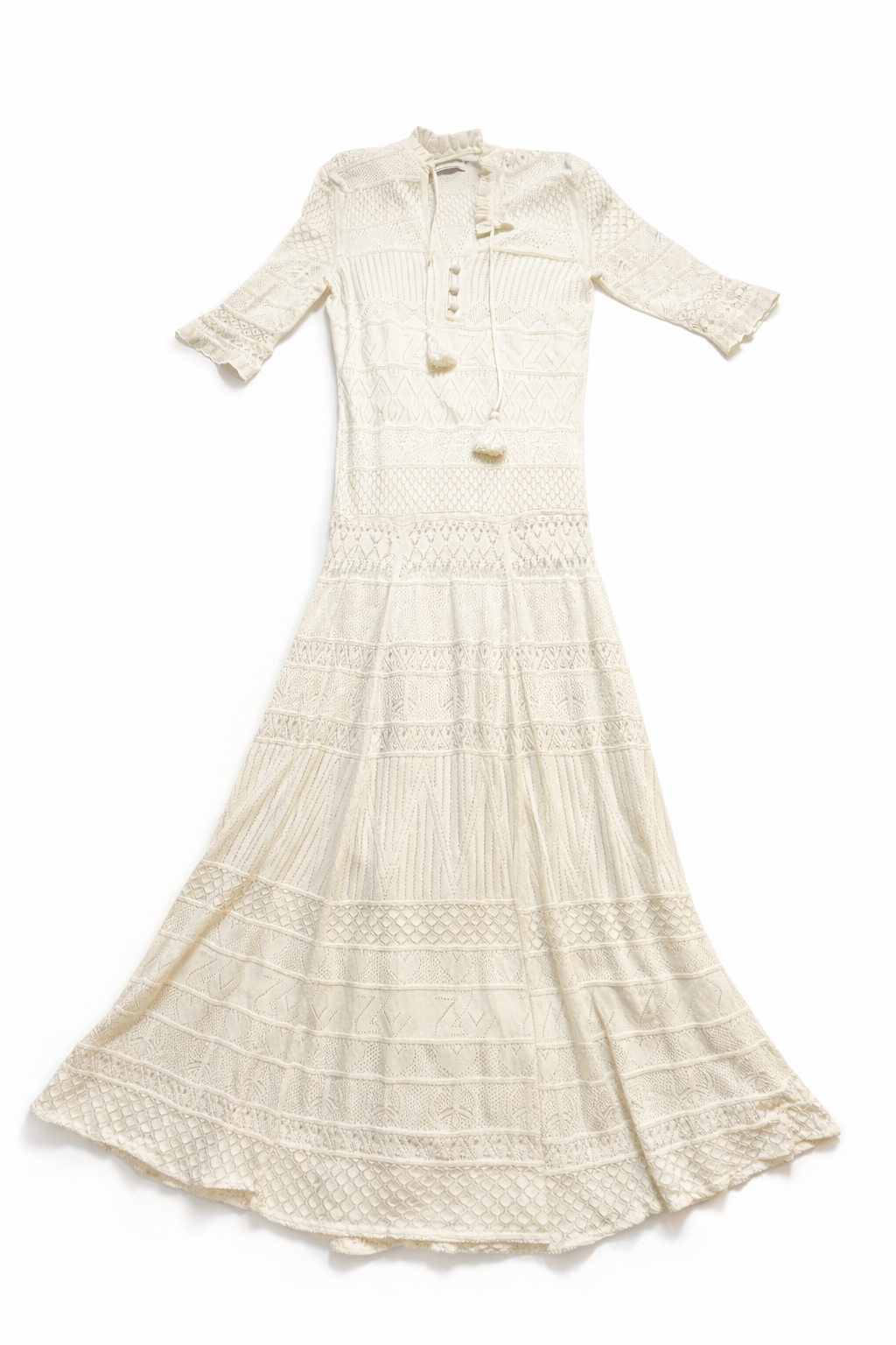 Zadig&Voltaire Memphis pointelle-knit maxi dress Size M medium ladies