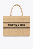 Christina Dior Book Tote Medium Raffia Bag Handbag ladies