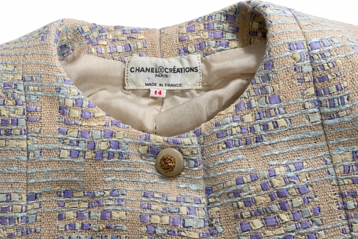 Chanel Créations 1975  Super Rare Tweed Jacket Blazer Size 14 ladies