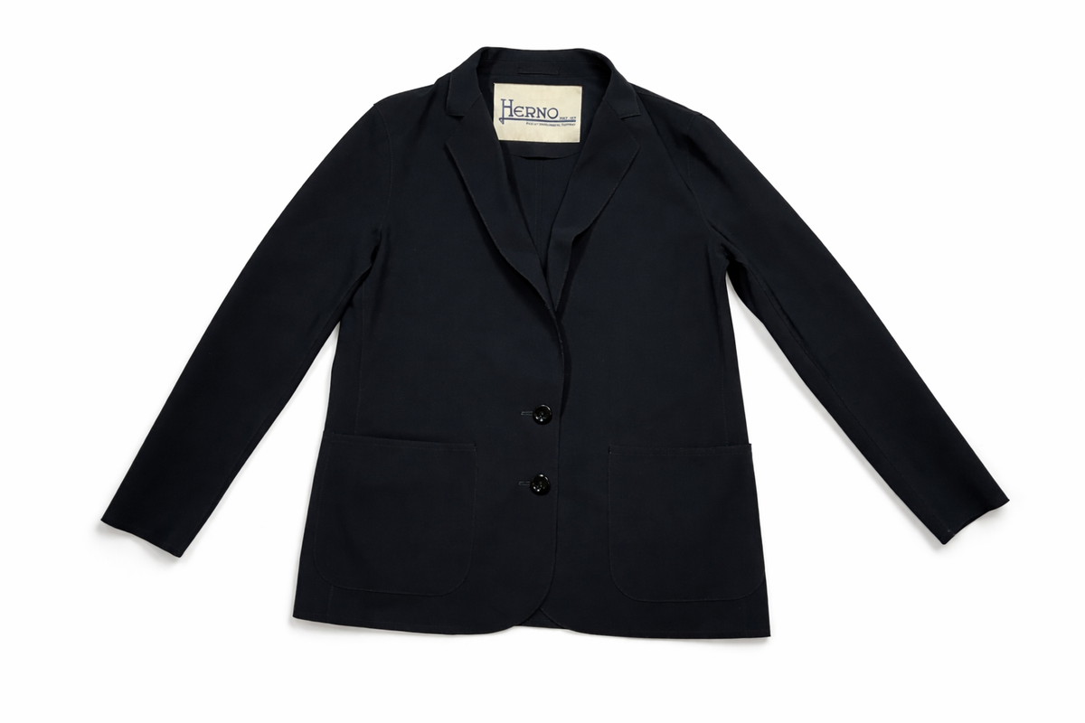 Herno Waterproof Black Blazer Jacket Size I 40 UK 8 US 4 ladies