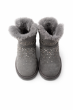 UGG CLASSIC GALAXY BLING MINI CHARCOAL SHEARLING LINE BOOTS US 6 UK 4 EU 37 ladies