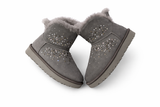 UGG CLASSIC GALAXY BLING MINI CHARCOAL SHEARLING LINE BOOTS US 6 UK 4 EU 37 ladies