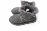 UGG CLASSIC GALAXY BLING MINI CHARCOAL SHEARLING LINE BOOTS US 6 UK 4 EU 37 ladies