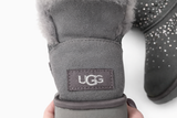 UGG CLASSIC GALAXY BLING MINI CHARCOAL SHEARLING LINE BOOTS US 6 UK 4 EU 37 ladies