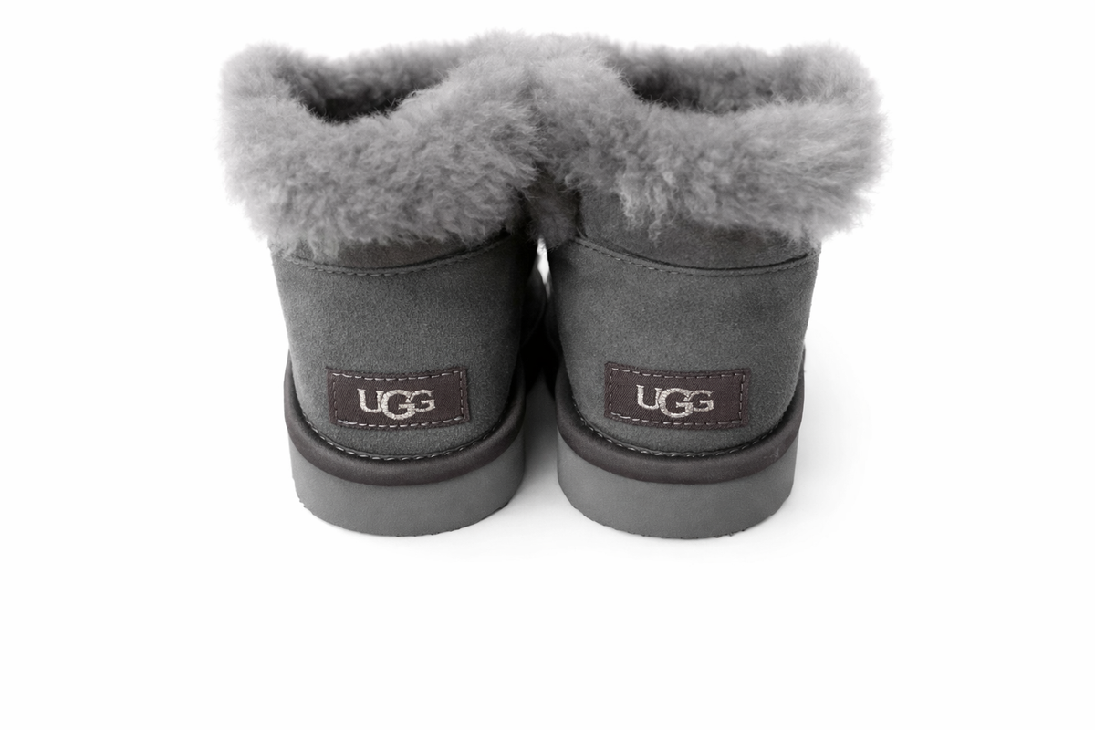 UGG CLASSIC GALAXY BLING MINI CHARCOAL SHEARLING LINE BOOTS US 6 UK 4 EU 37 ladies