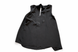 Silk Black Sleeveless Blouse Top Size M medium ladies