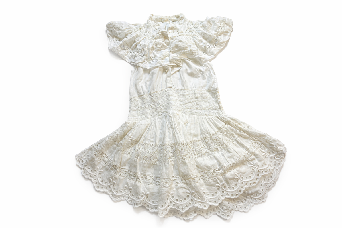 LoveShackFancy White Lace mini dress size L LARGE ladies