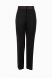 Celiné Iconic CELINE WOOL TUXEDO PANTS BLACK STRAIGHT LEG SIZE F 42 ladies