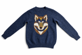 IL GUFO BOYS RIB KNIT WOLF INTARSIA KNIT JUMPER SWEATER 4 YEARS BOYS CHILDREN