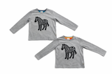 Paul Smith Junior Boys Grey Cotton Zebra Top Size 4 & 5 years children
