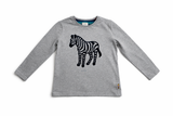 Paul Smith Junior Boys Grey Cotton Zebra Top Size 4 & 5 years children