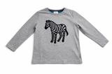 Paul Smith Junior Boys Grey Cotton Zebra Top Size 4 & 5 years children