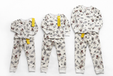 Marie Chantal Boys Ivory Organic Cotton Cowboy Print Long Pyjamas Set Children