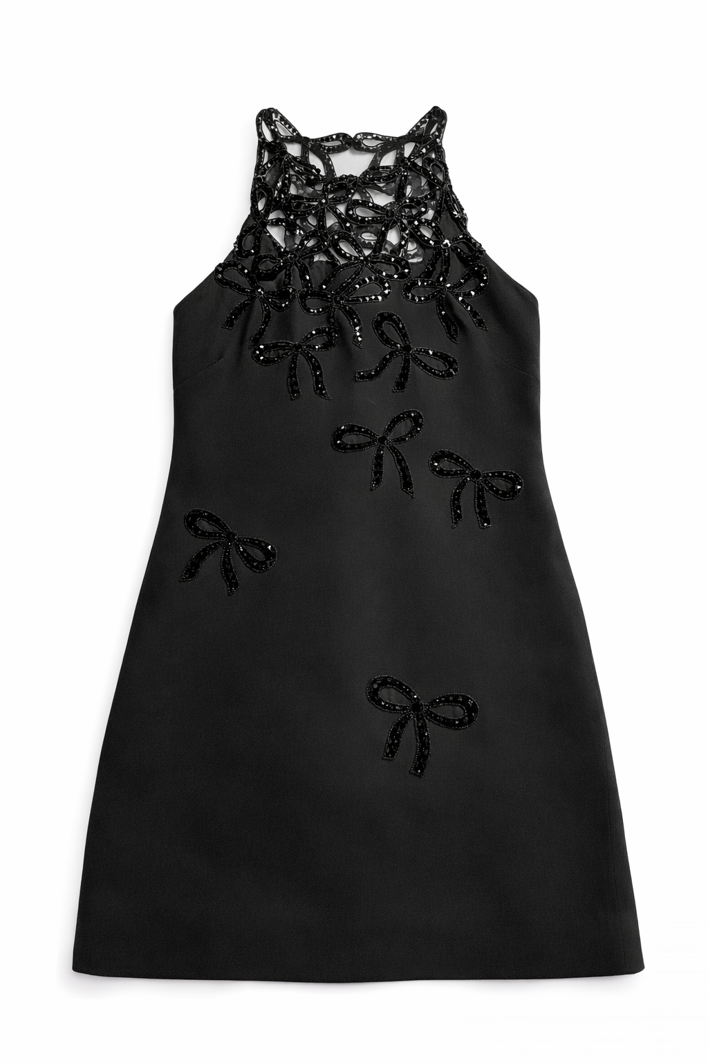 VALENTINO by Alessandro de Michele Embroidered Crepe Couture Dress Size I 42 UK 10 US 6 ladies