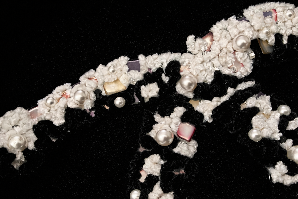 CHANEL Neige CC Pearl Cashmere Sweater Jumper P73253K10535 Size 50 ladies