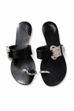 Giuseppe Zanotti Leather Crystals Embellished Slides Sandals Size 36.5 ladies