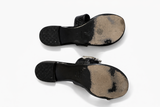 Giuseppe Zanotti Leather Crystals Embellished Slides Sandals Size 36.5 ladies