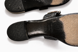 Giuseppe Zanotti Leather Crystals Embellished Slides Sandals Size 36.5 ladies