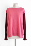 Diane von Furstenberg DANA pink oversized sweater jumper size S small ladies