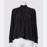 Zadig&Voltaire Teddy Strass Silk Tunic Blouse Size S small ladies