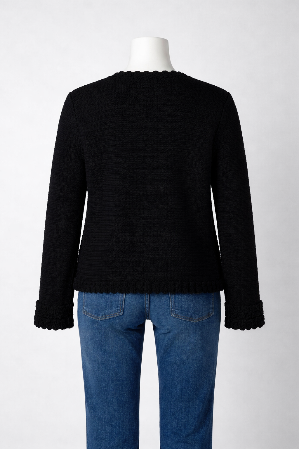 Zadig & Voltaire Marty black cotton knit cardigan sweater blazer size S small ladies
