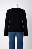 Zadig & Voltaire Marty black cotton knit cardigan sweater blazer size S small ladies