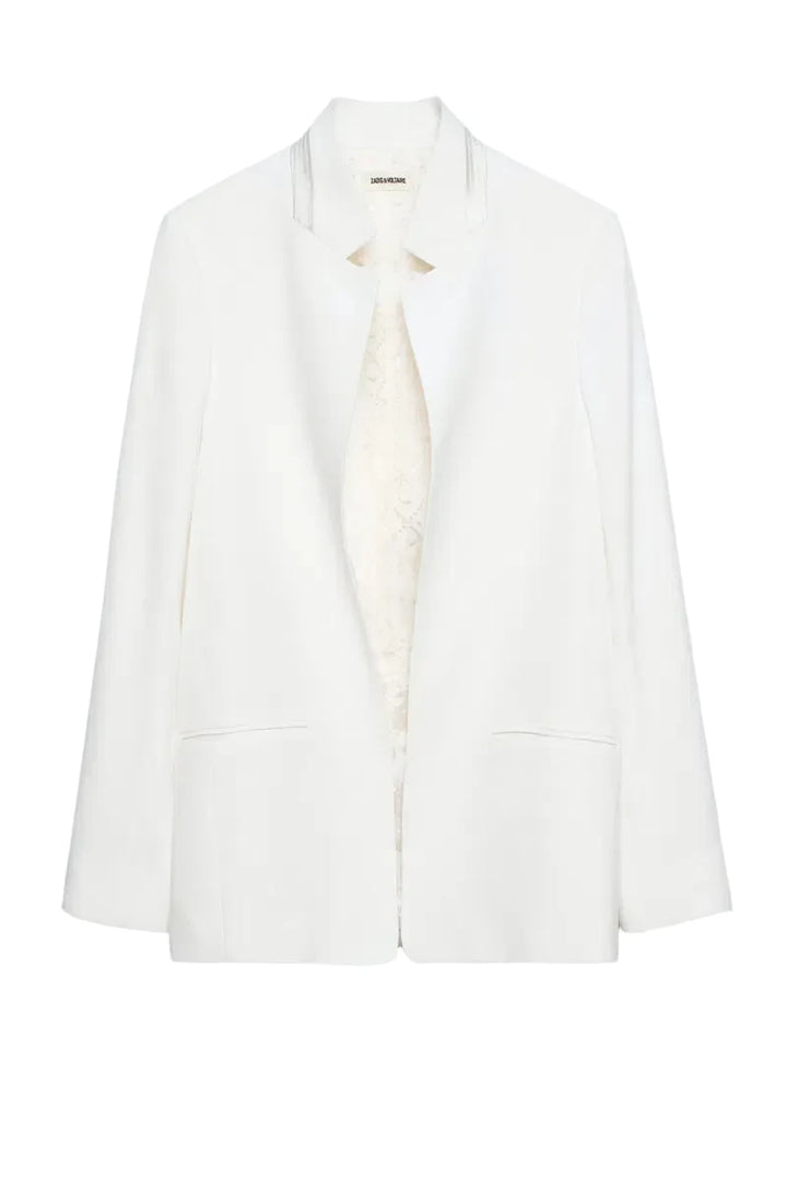 Zadig & Voltaire Volly Crepe Jacket Fitted Blazer Size F 38 UK 10 US 6 ladies
