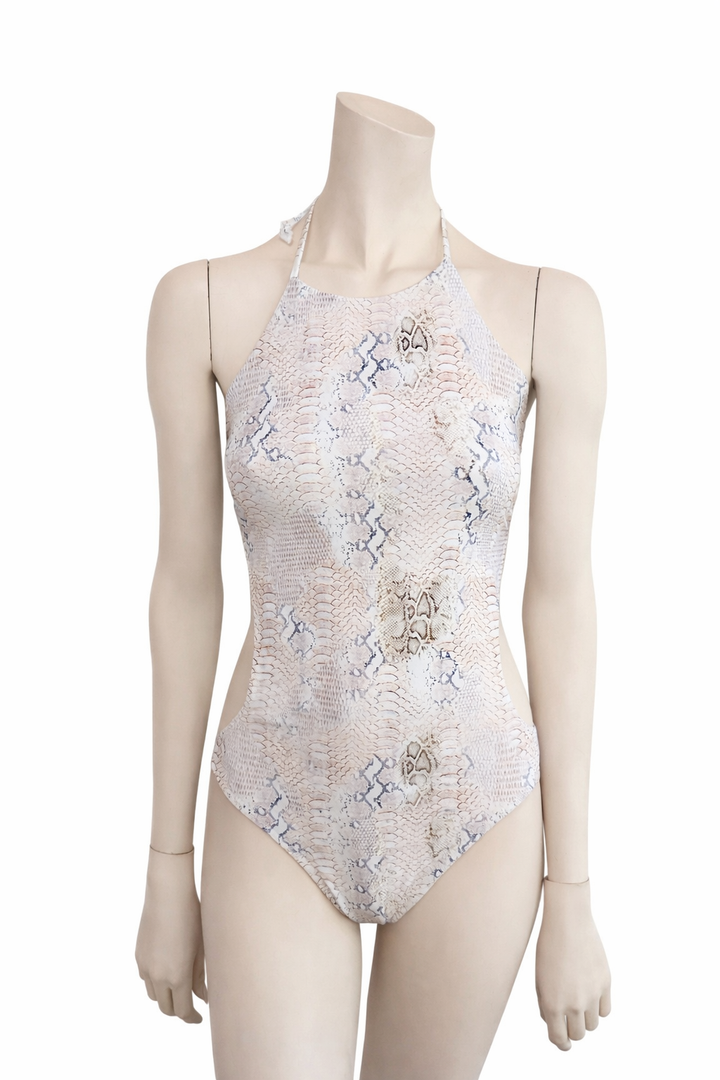 Melissa Odabash New York Lizard Print Swimsuit size I 46 ladies
