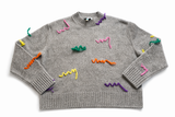 Mira Mikati Extra Fine Merino Wool Embroidered Pullover Sweater Jumper Size EU 38 ladies