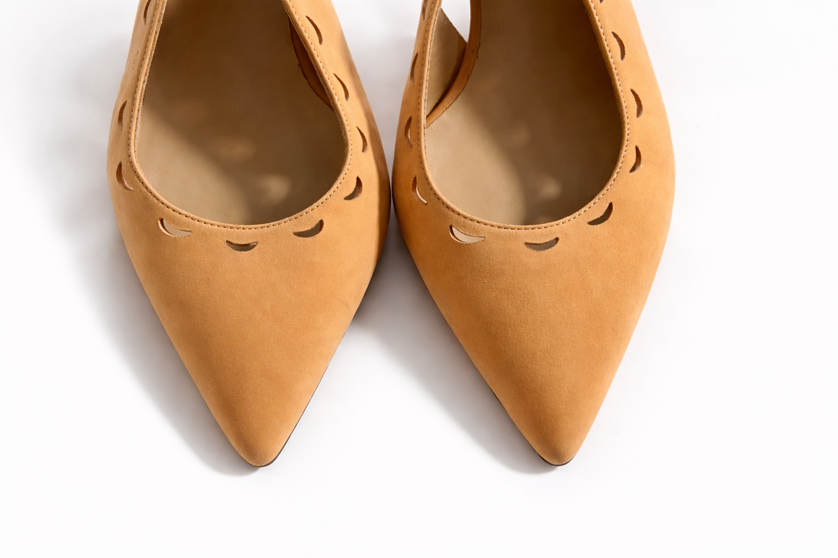 Fratelli Rossetti Suede Leather Slingback Pumps Heels Shoes Size 38 UK 5 US 8 ladies